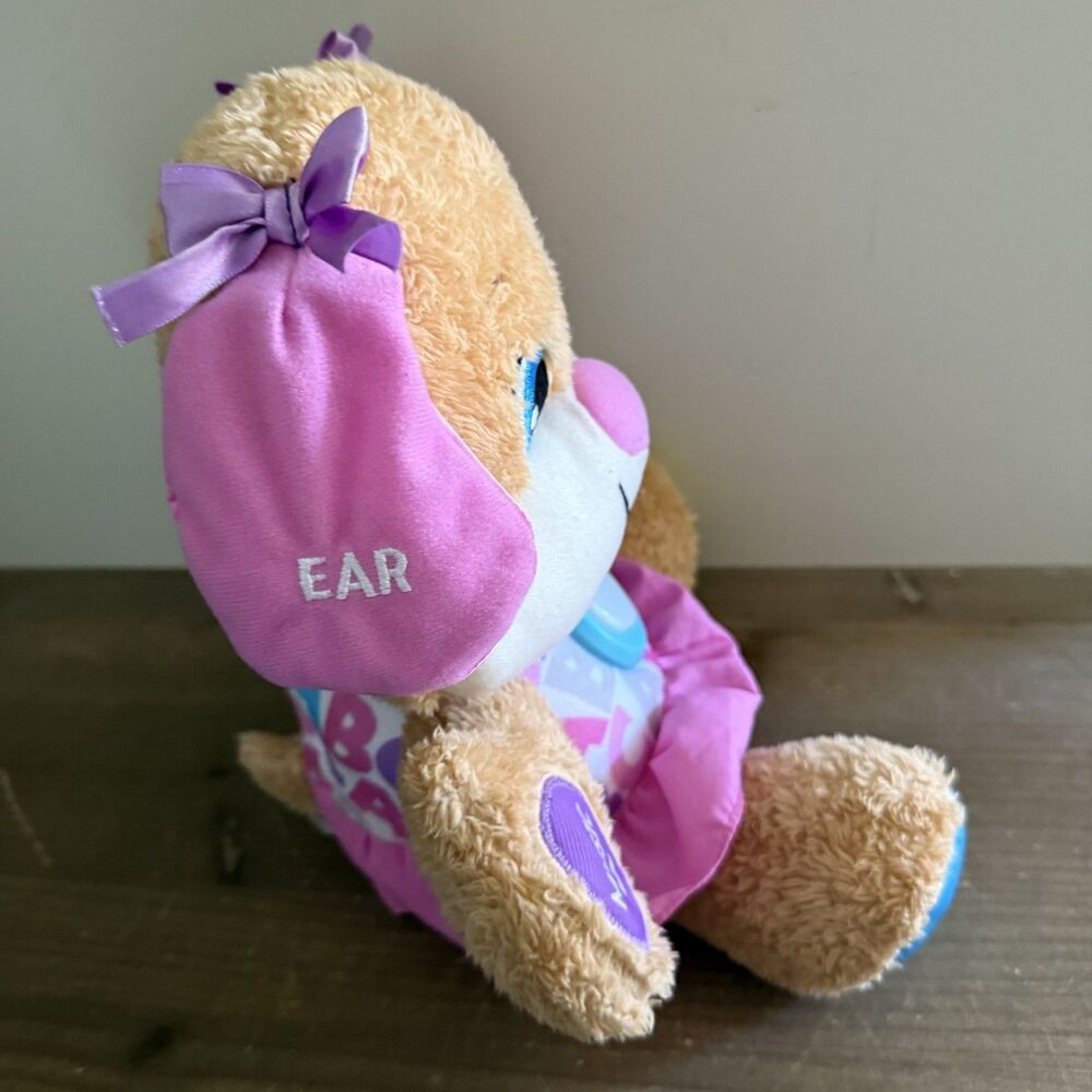 Fisher-Price Laugh & Learn Smart Stages interactive Puppy Plush Pink Plush Toy - Picture 6 of 6